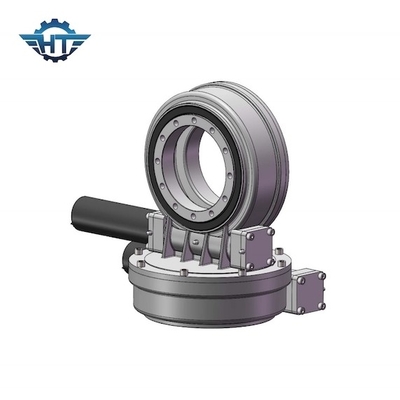 satın al 7 Inch Dual Axis Slew Drive Gearbox With Electric 24v DC Motor For Solar Tracking System online manufacture